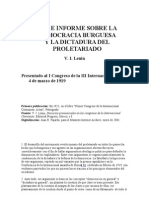 Tesis e Informe Sobre La Democracia Burguesa