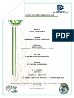 Cuestionario de Introduccion de Contabilidad de Costos