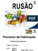 Processos de Fabricação Extrusao