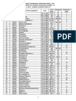 BArch General Academic Rank List