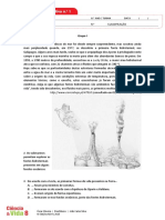 Ficha de Avaliação Sumativa N.º1 Ciências 8º Ano