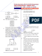 1603 Physics Paper With Ans Sol Evening