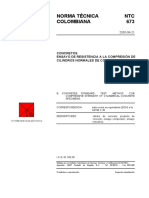 NTC 673 Resistencia A La Compresión de Cilindros