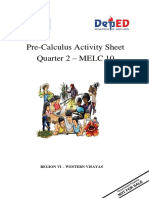 Pre-Calculus Activity Sheet Quarter 2 - MELC 10: Region Vi - Western Visayas