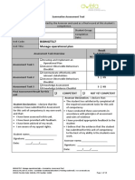 Manage Operational Plan Assessment