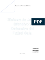 Sistema de Juego Ofensivo y Defensivo Del Futbol Sala.