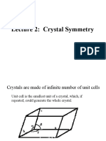 Lecture 2: Crystal Symmetry