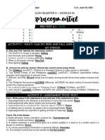 Suprasegmental: A. Rise and Fall! Identify The Intonation Pattern