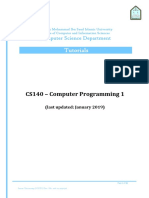 Tutorials: CS140 - Computer Programming 1