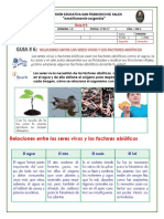 Guia # 5 Las Relaciones de Los Seres Vivos