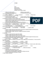 Module 5. Curriculum Evaluation and The Teacher Posttest