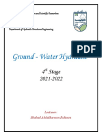 Grounwater Hydraulics - Lecture 1&2