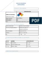 Hoja de Seguridad Limpiavidrios