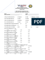 First Quarter Summative Test Technology and Home Economics 7