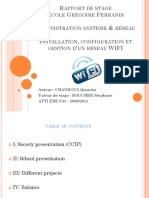 Rapport de Stage Ecole Grégoire Ferrandi Administration Système & Réseau Installation, Configuration Et Gestion D Un Réseau Wifi