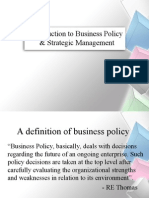 Introduction To Business Policy