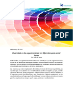 La Diversidad en Las Organizaciones Ser Diferentes para Remar Juntos