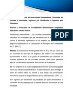 UNIDAD II Auditoria de Inversiones Permanentes Utilidades en Filiales y Asociadas Ingresos Por Dividendos e Ingresos Por Intereses