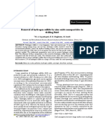 Removal of Hydrogen Sulfide by Zinc Oxide Nanoparticles in Drilling Fluid