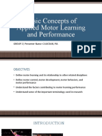 Basic Concepts of Applied Motor Learning and Performance: GROUP 2 - Presenter Name: CALICDAN, PIA