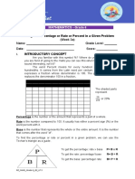 Finding The Percentage or Rate or Percent in A Given Problem