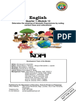 ENGLISH8 Q1 Module12 - Determine The Meaning of Idiomatic Expressions by Noting Context Clues and Collocations - v1 (14 Pages)