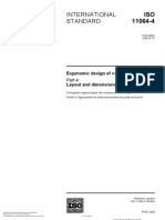 International Standard: Ergonomic Design of Control Centres - Layout and Dimensions of Workstations