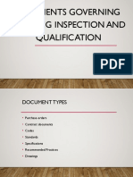 Document Governing Amp Welding Inspection