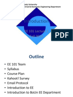 EE 101 Lecture 1 Fall 2019: Boğaziçi University Electrical & Electronics Engineering Department