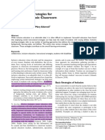 Darrow - Instructional Strategies For The Inclusive Music Classroom