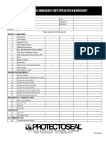 Protectoseal Emergency Vent Application Worksheet: Service Conditions