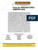 Sopa de Letras de Prehistoria Americana