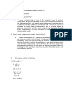 Prelim Exam ACC421 Management Science