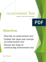 Achievement Test: Concept, Type and Construction