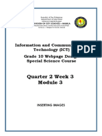 Quarter 2 Week 3: Information and Communications Technology (ICT) Grade 10 Webpage Design Special Science Course