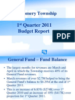 Montgomery Township: 1 Quarter 2011 Budget Report