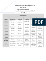 ESCALA DE LIMPEZA 1.1 - 2 Semestre