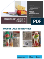 Productos Con y Sin Lactosa