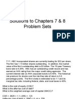 Solutions To Chapters 7 and 8 Problem Sets