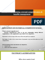 Determining External Competitiveness & Benefits Management