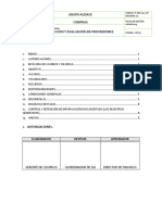 Procedimiento de Evaluacion, Seleccion y Reevaluacion de Proveedores