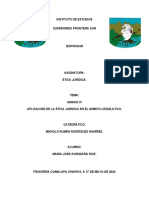 Aplicación de La Ética Jurídica en El Ámbito Legislativo