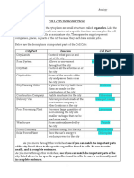 Cell City Worksheet Answer Key