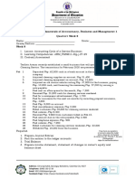 Answer Sheet in Fundamentals of Accountancy, Business and Management 1 Quarter1 Week 8