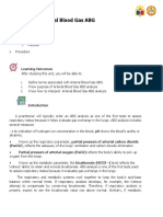 Arterial Blood Gas ABG: Study Guide