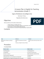 Sample Detailed Lesson Plan