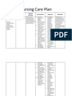 Nursing Care Plan: Cues Nursing Diagnosis Desired Outcome Interventions Rationale Evaluation