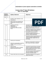 Curriculum of The 2 Class (PE Syllabus) Part "A", First Paper