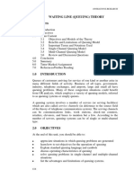 Unit 4 Waiting Line (Queuing) Theory: CIT 756 Operations Research