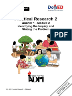 Practical Research 2: Quarter 1 - Module 2 Identifying The Inquiry and Stating The Problem